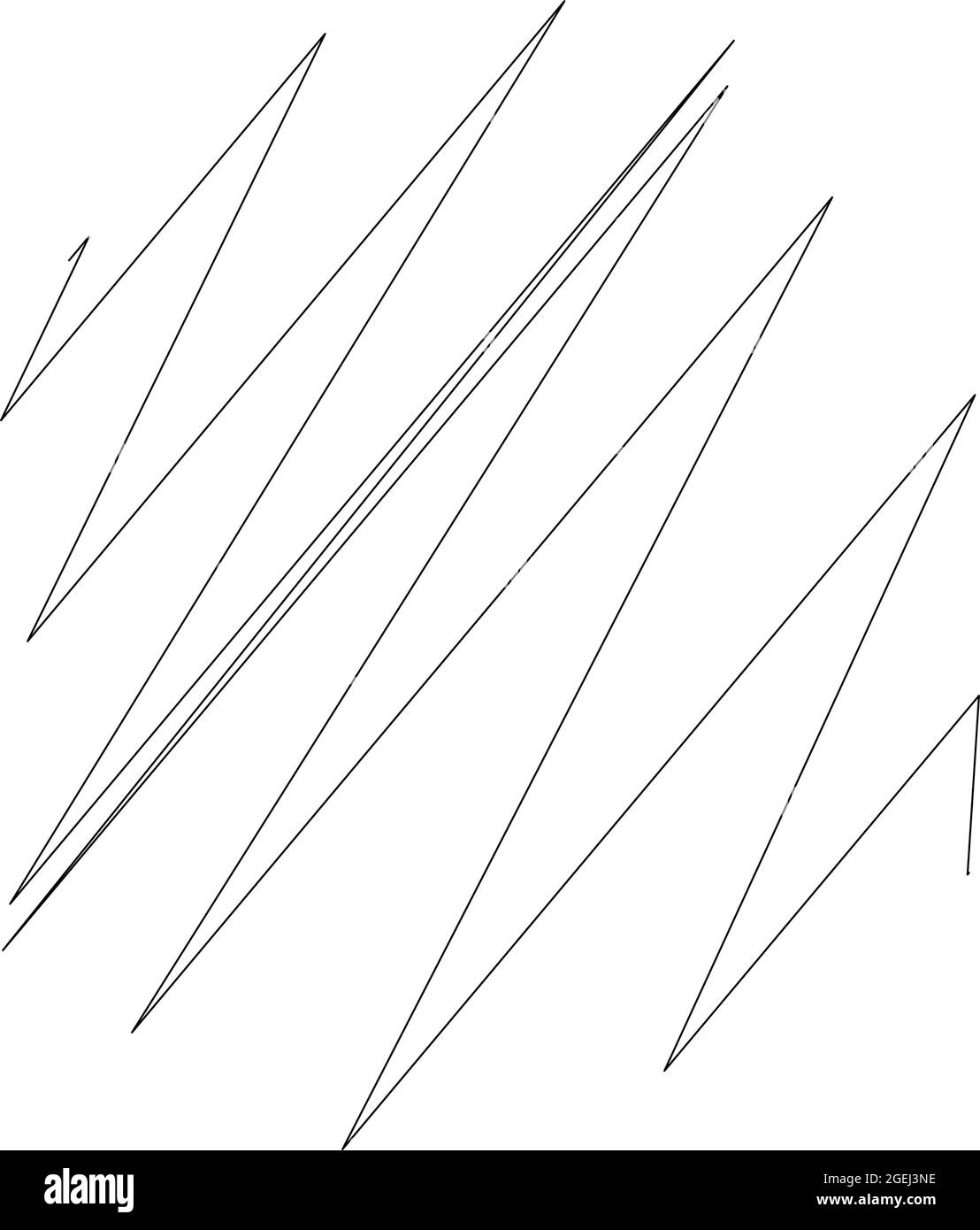 Geometric crisscross, zigzag, edgy lines element. Wavy, waving random ...