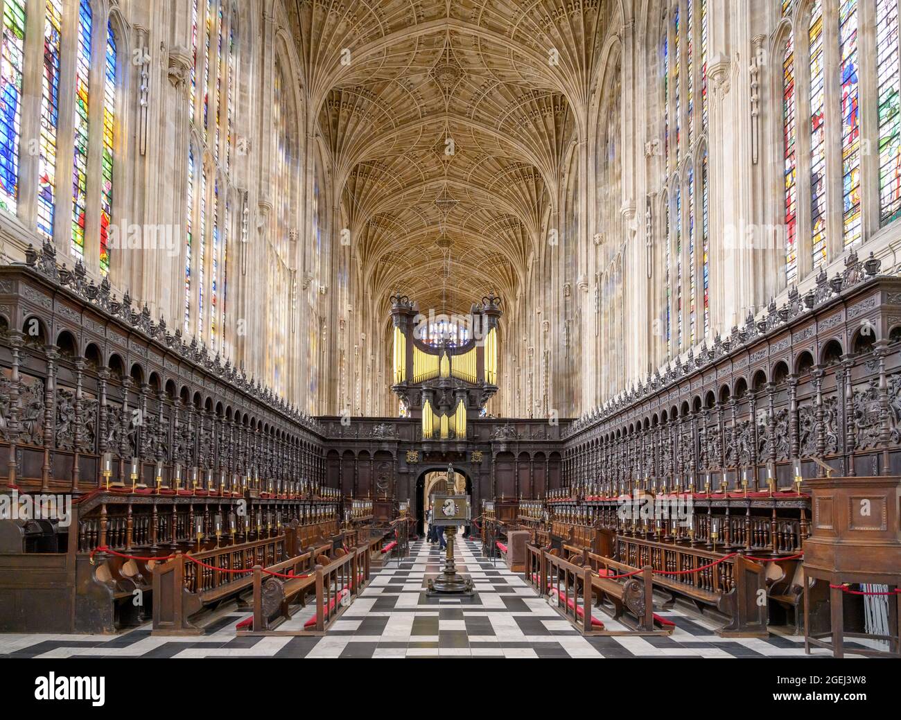 Interior of King's College Chapel, King's College, Cambridge, Cambridgeshire, England, UK Stock Photo