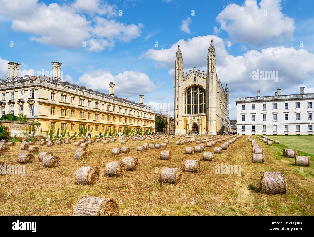 King's College Chapel, with Clare College to the left, King's College, Cambridge, Cambridgeshire, England, UK Stock Photo