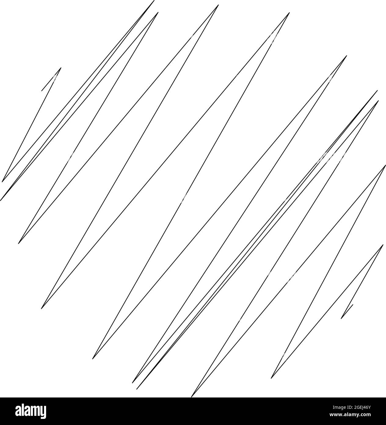 Geometric crisscross, zigzag, edgy lines element. Wavy, waving random ...