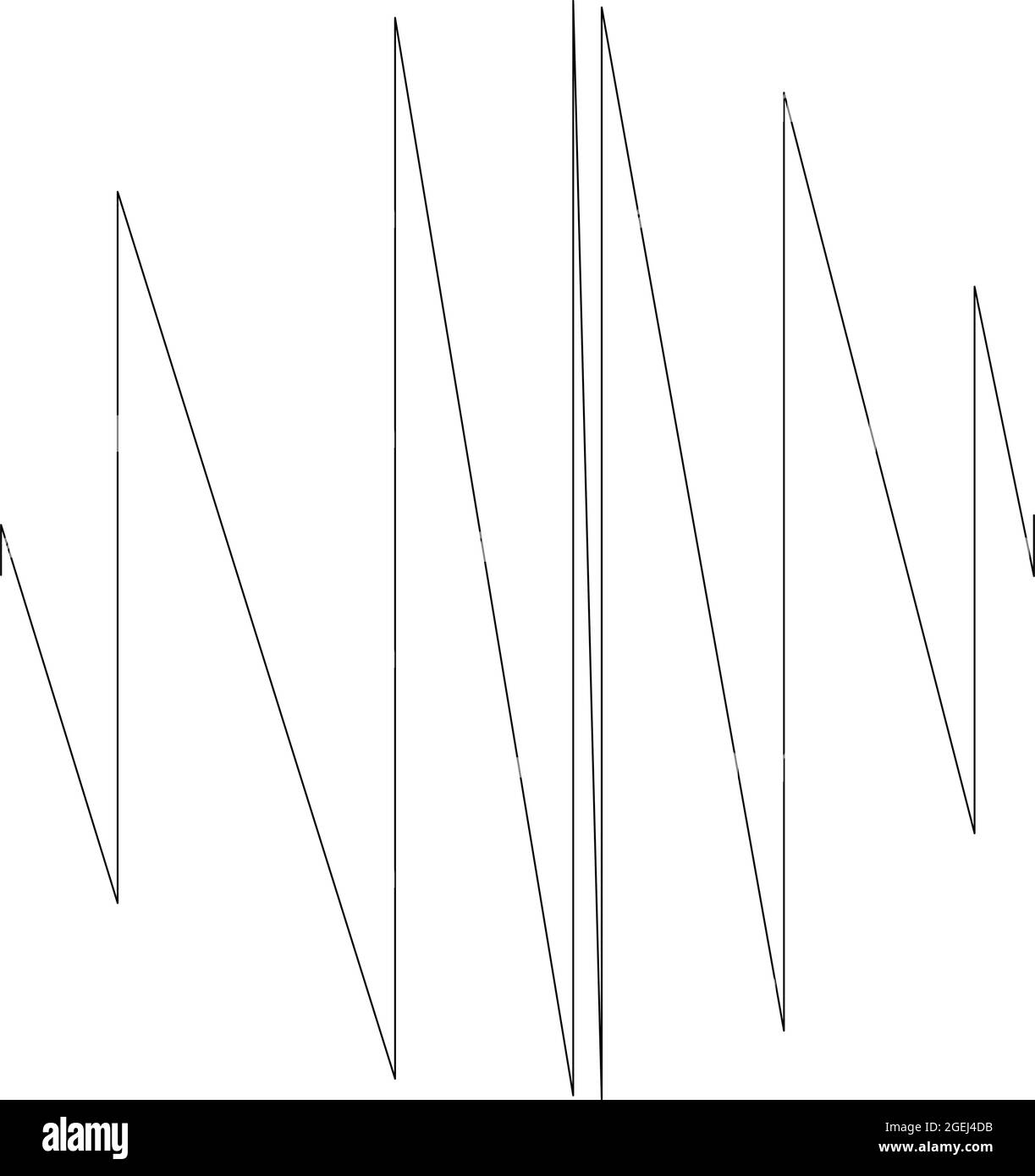 Geometric crisscross, zigzag, edgy lines element. Wavy, waving random ...