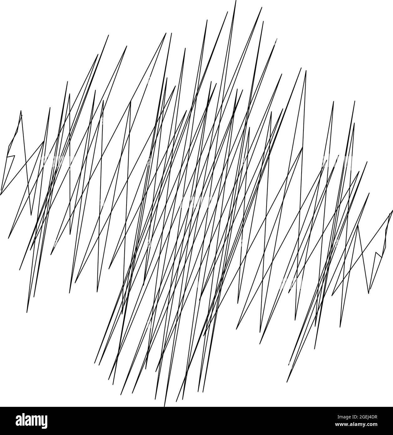 Geometric crisscross, zigzag, edgy lines element. Wavy, waving random ...