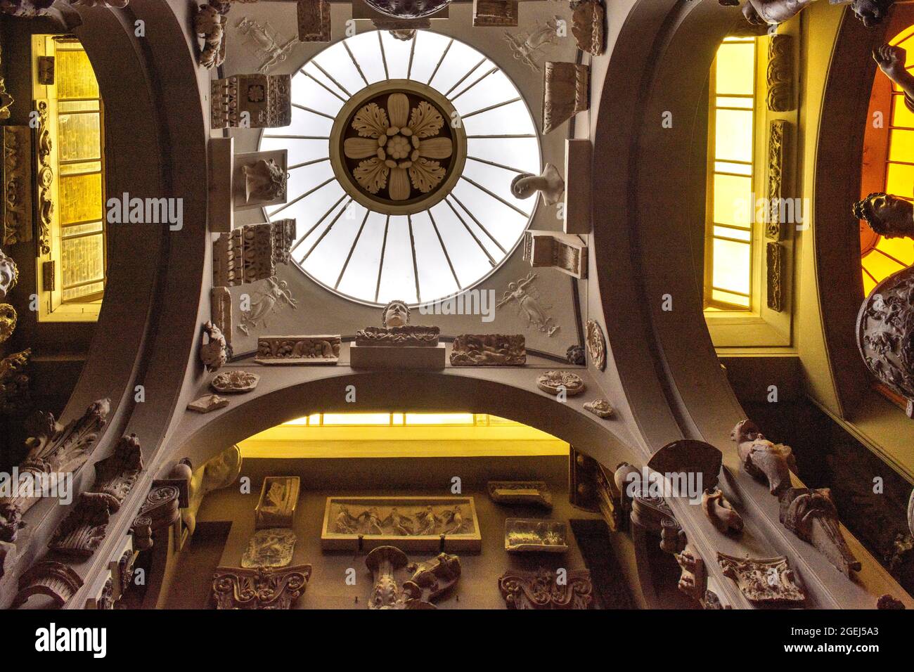 John Soane S Museum London The Dome Area And The Ceiling Stock Photo Alamy
