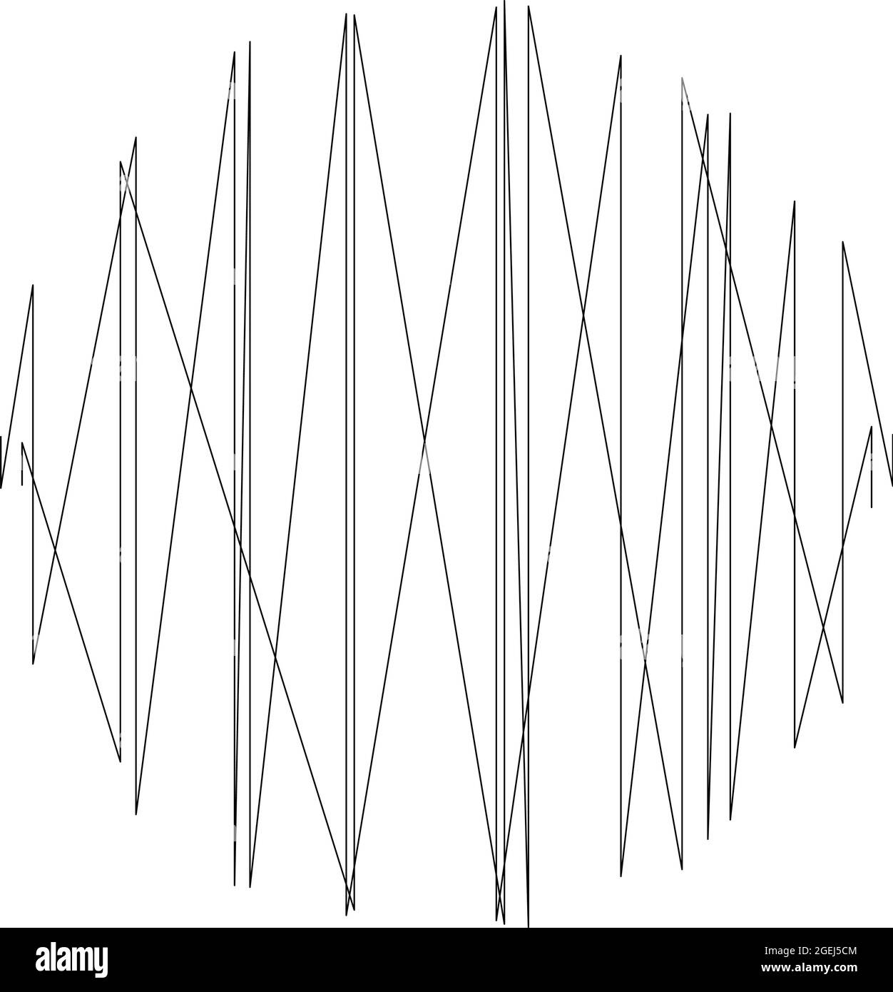Geometric crisscross, zigzag, edgy lines element. Wavy, waving random ...