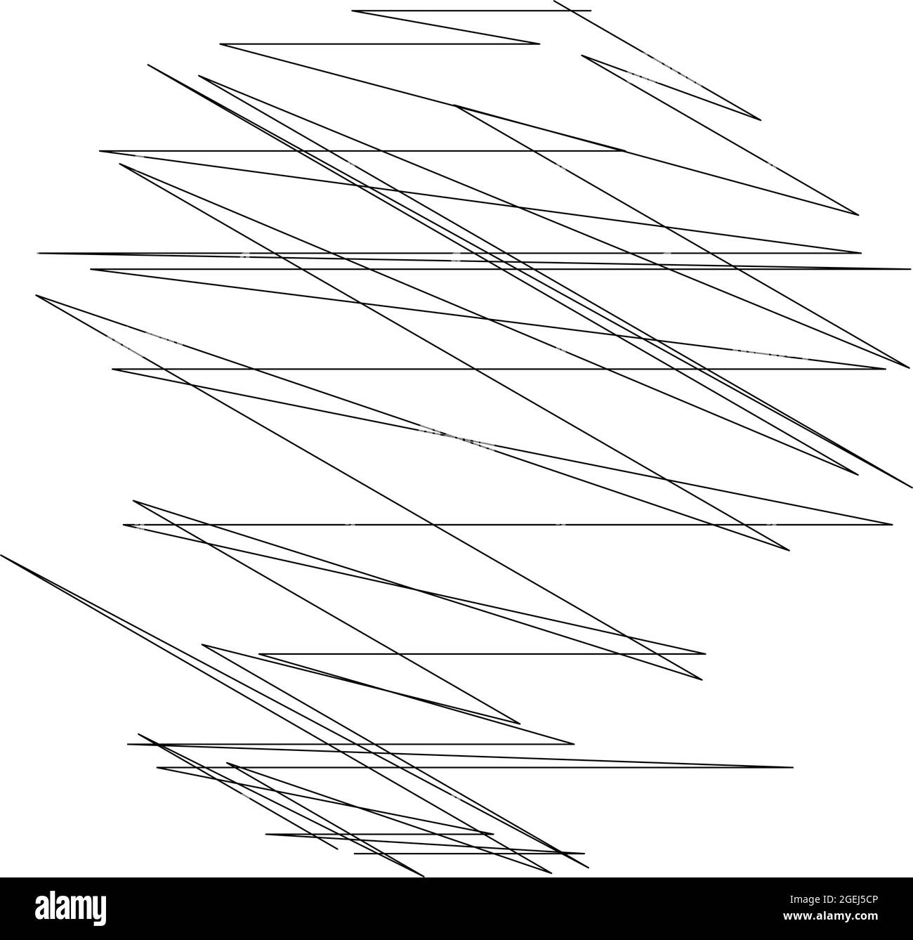 Geometric crisscross, zigzag, edgy lines element. Wavy, waving random ...