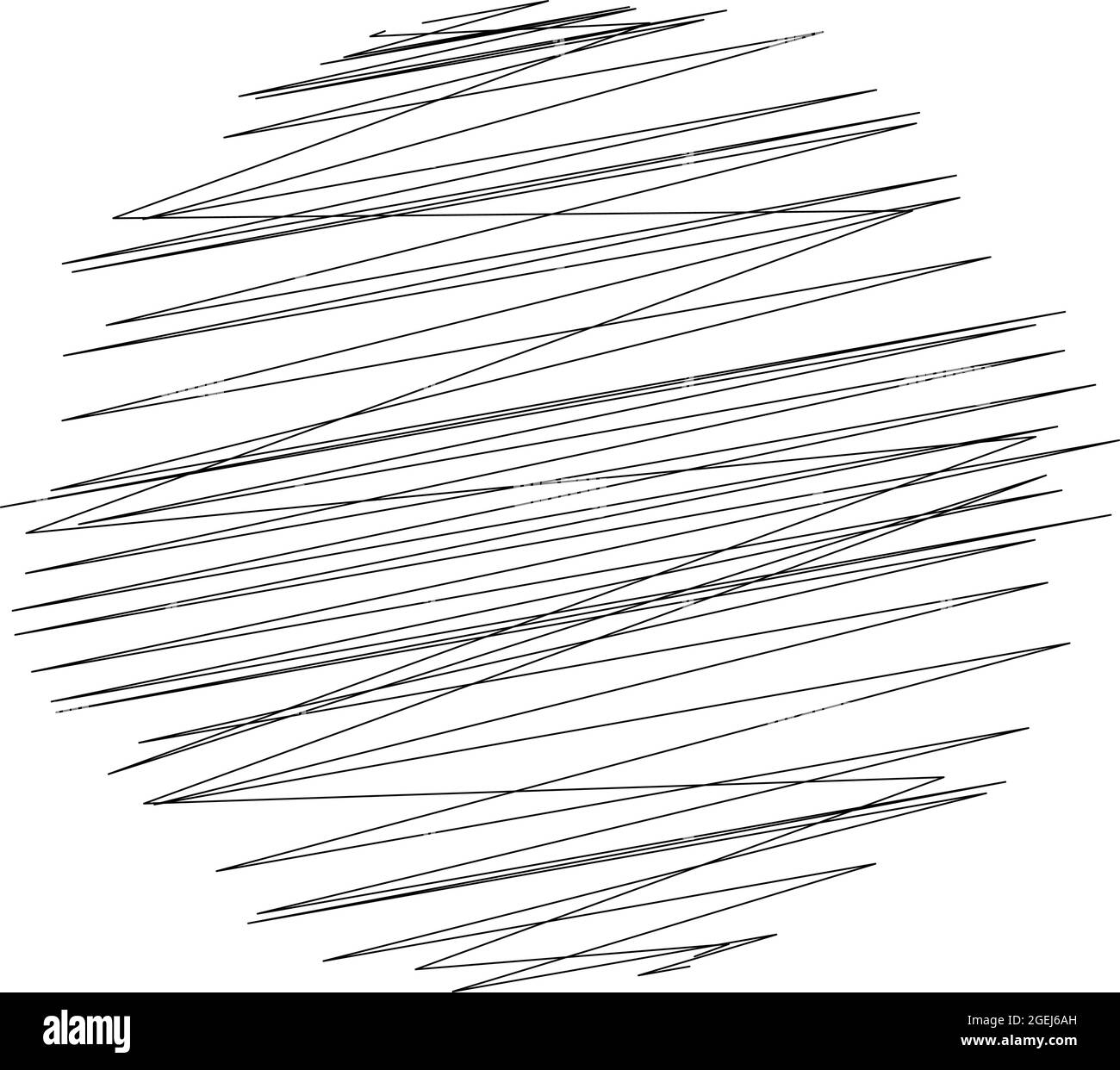 Geometric crisscross, zigzag, edgy lines element. Wavy, waving random ...