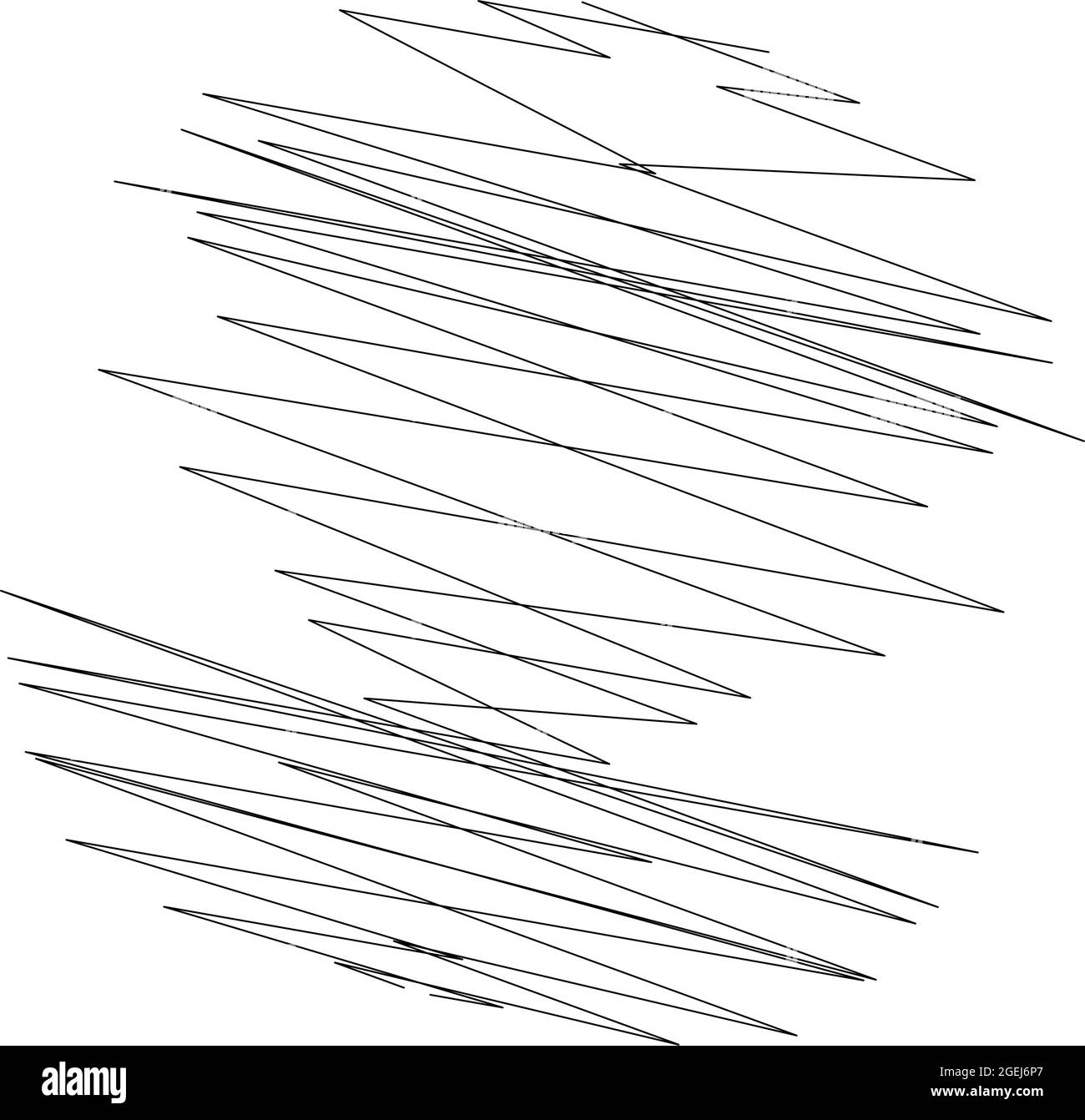 Geometric crisscross, zigzag, edgy lines element. Wavy, waving random ...