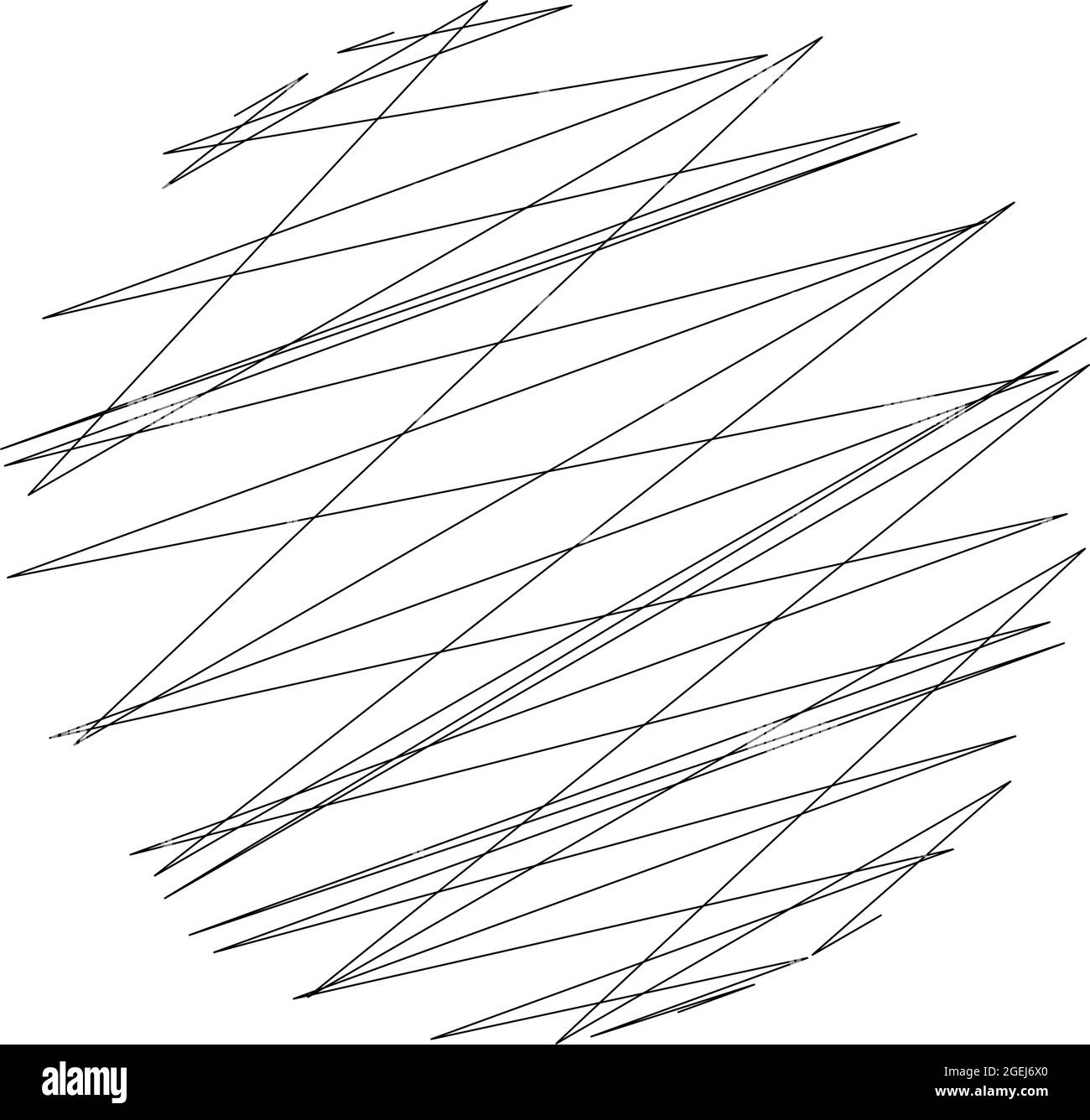 Geometric crisscross, zigzag, edgy lines element. Wavy, waving random ...