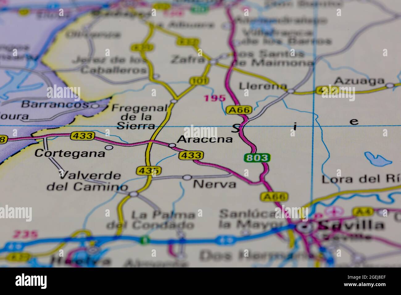 Map of aracena hi-res stock photography and images - Alamy