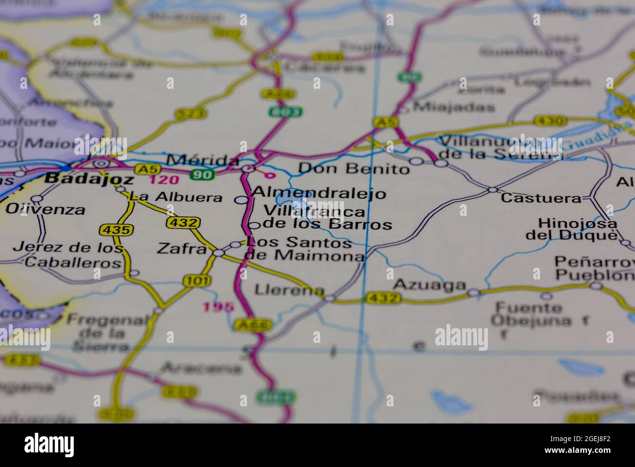 Villafranca de los barros map hires stock photography and images Alamy