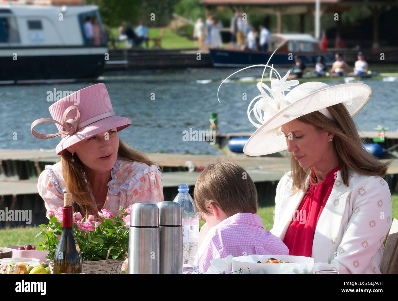 Afternoon tea interval during Henley Royal Regatta, HenlyonThames