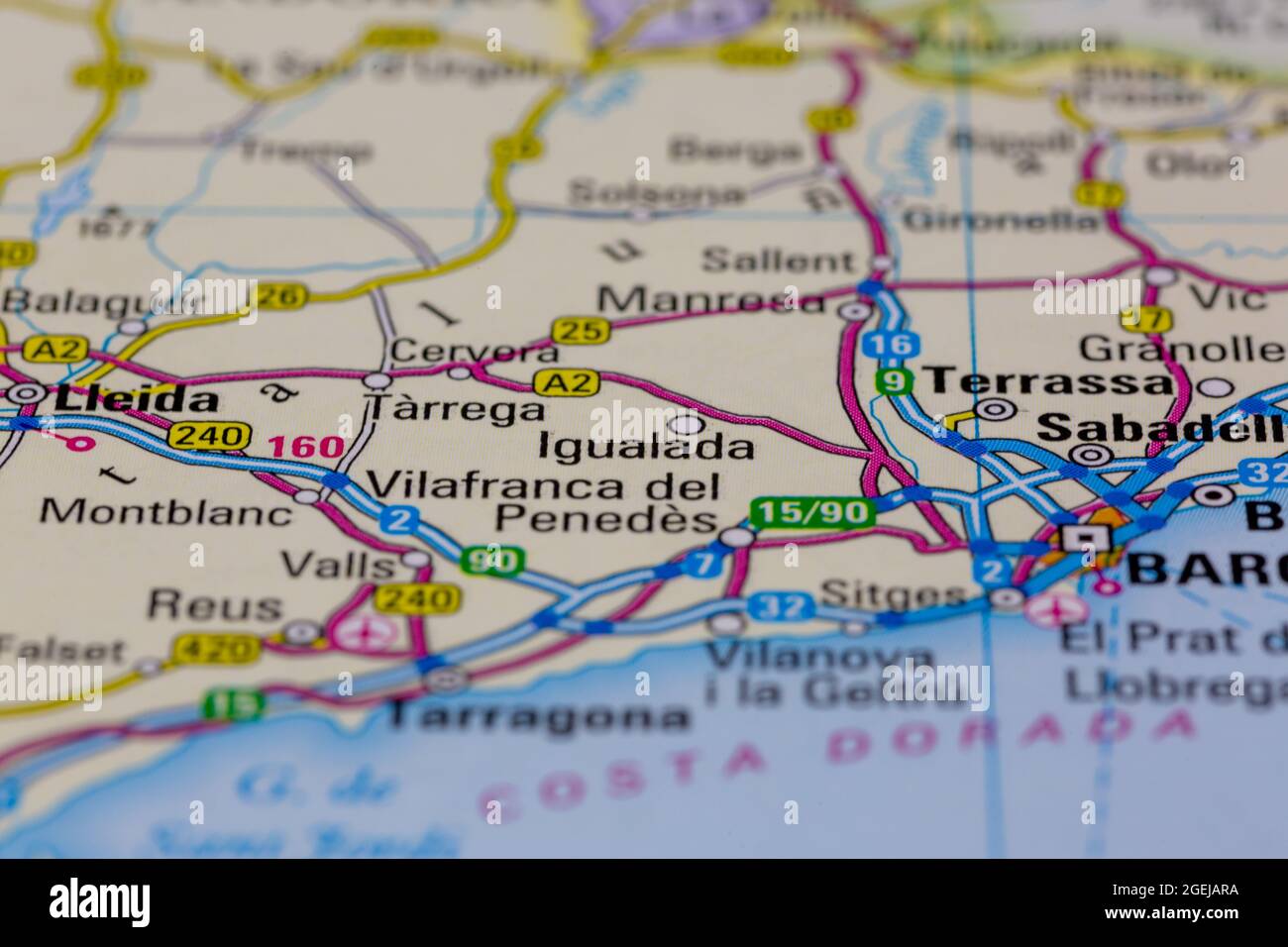 Igualada spain map hi-res stock photography and images - Alamy