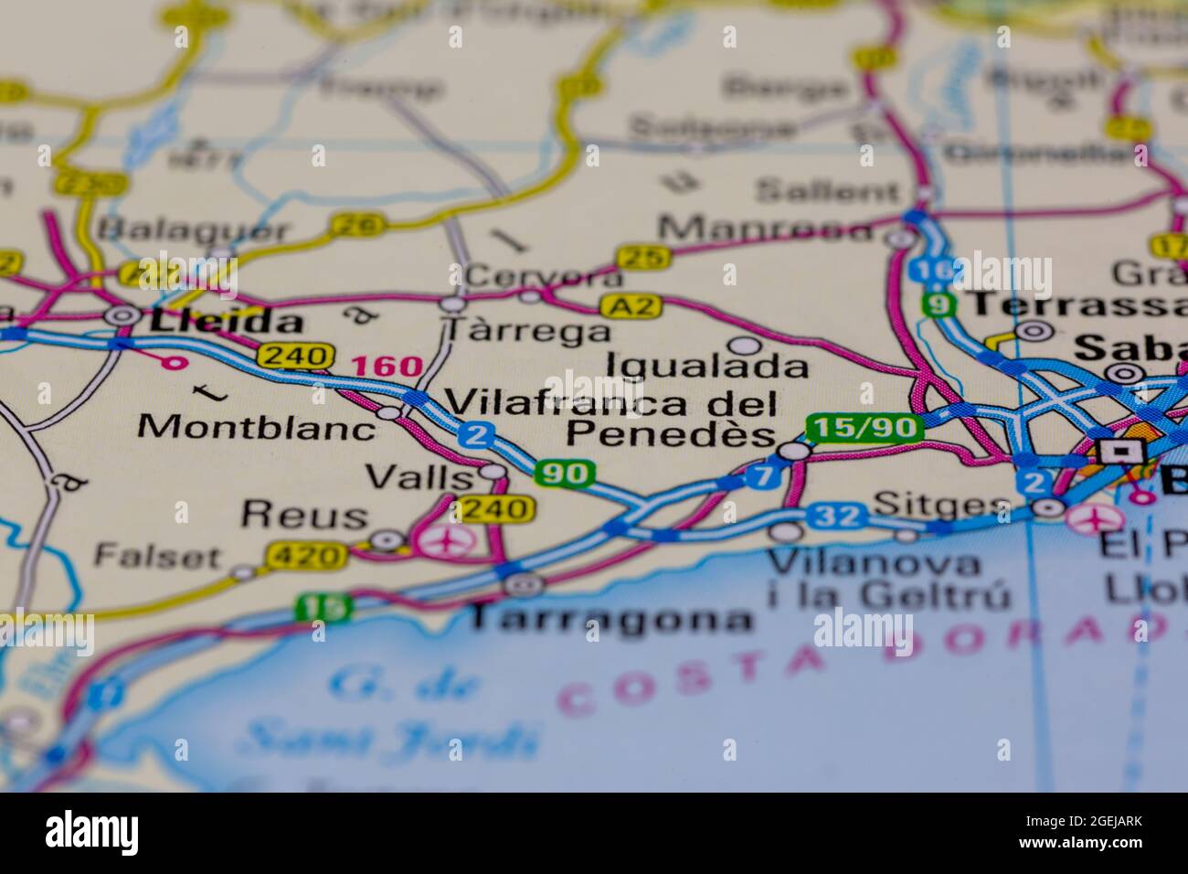 Vilafranca del penedes map hi-res stock photography and images - Alamy
