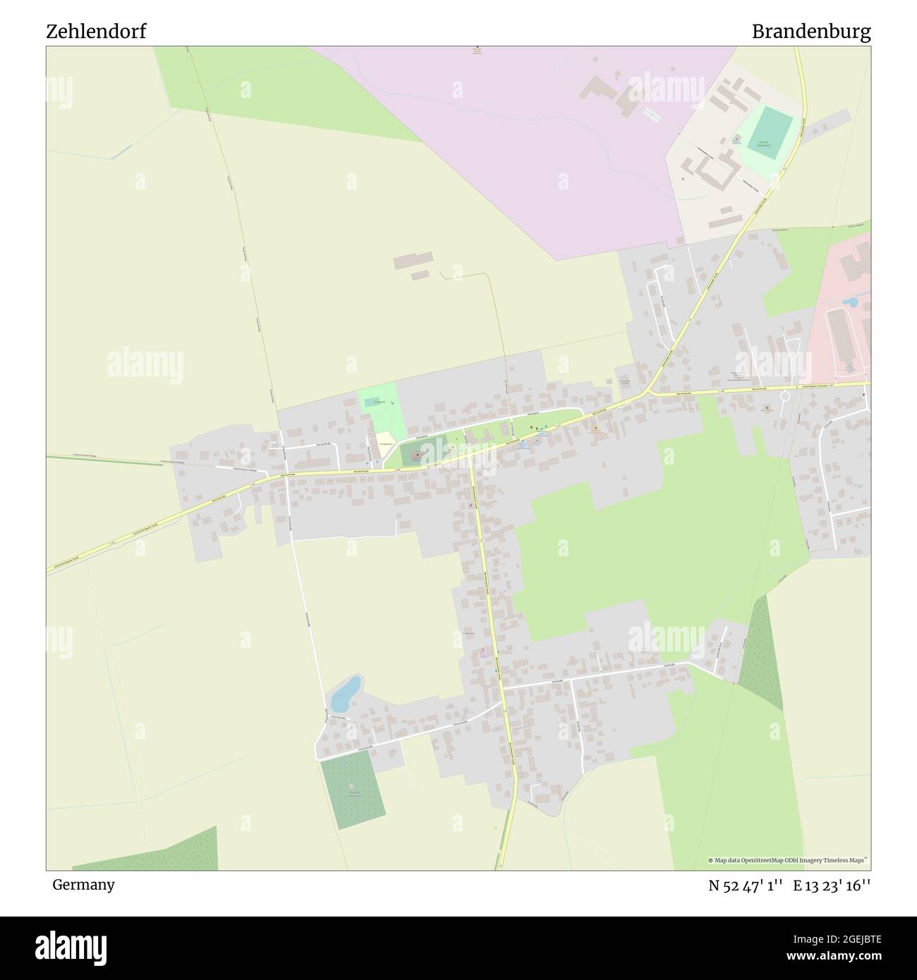 Zehlendorf, Germany, Brandenburg, N 52 47' 1'', E 13 23' 16'', Map 