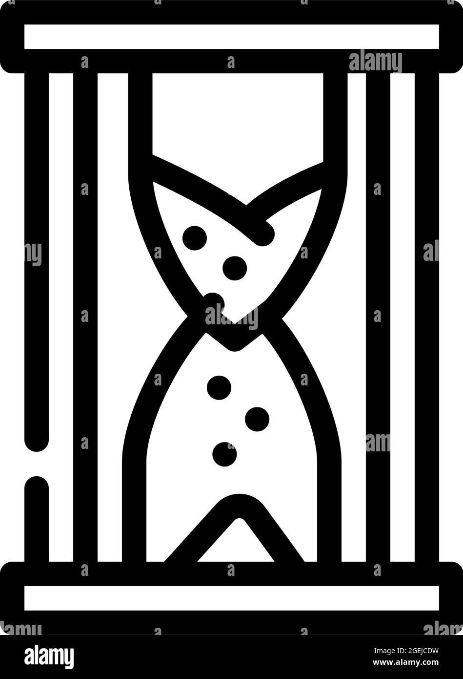 sand clock line icon vector illustration Stock Vector Image & Art - Alamy
