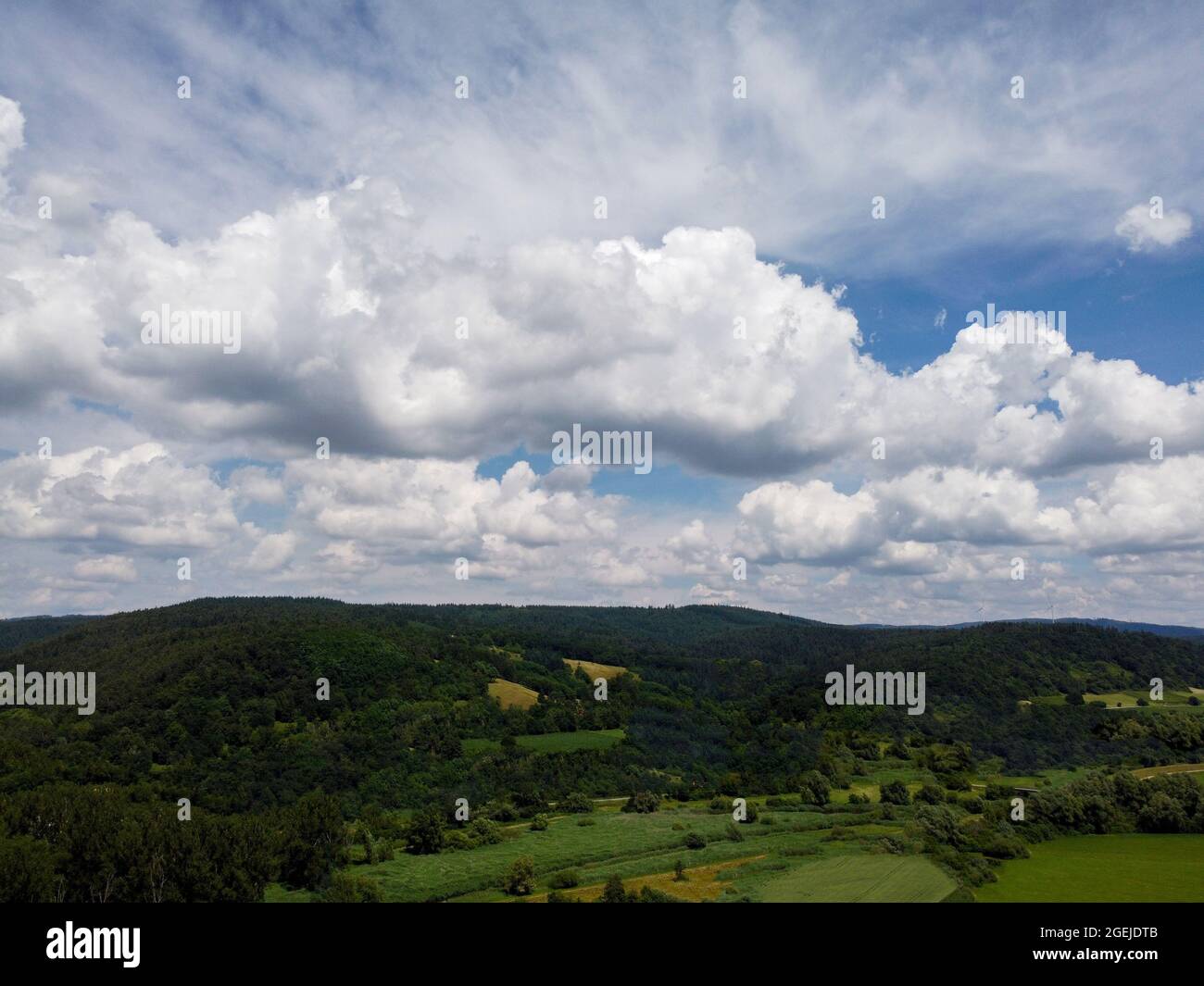 Aerial view of green dense forests Stock Photo - Alamy