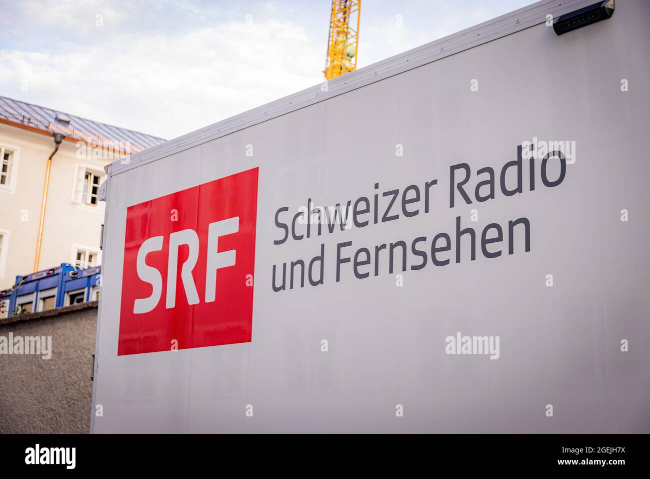 Swiss Radio and TV broadcast station - SALZBURG, AUSTRIA, EUROPE - AUGUST 3, 2021 Stock Photo