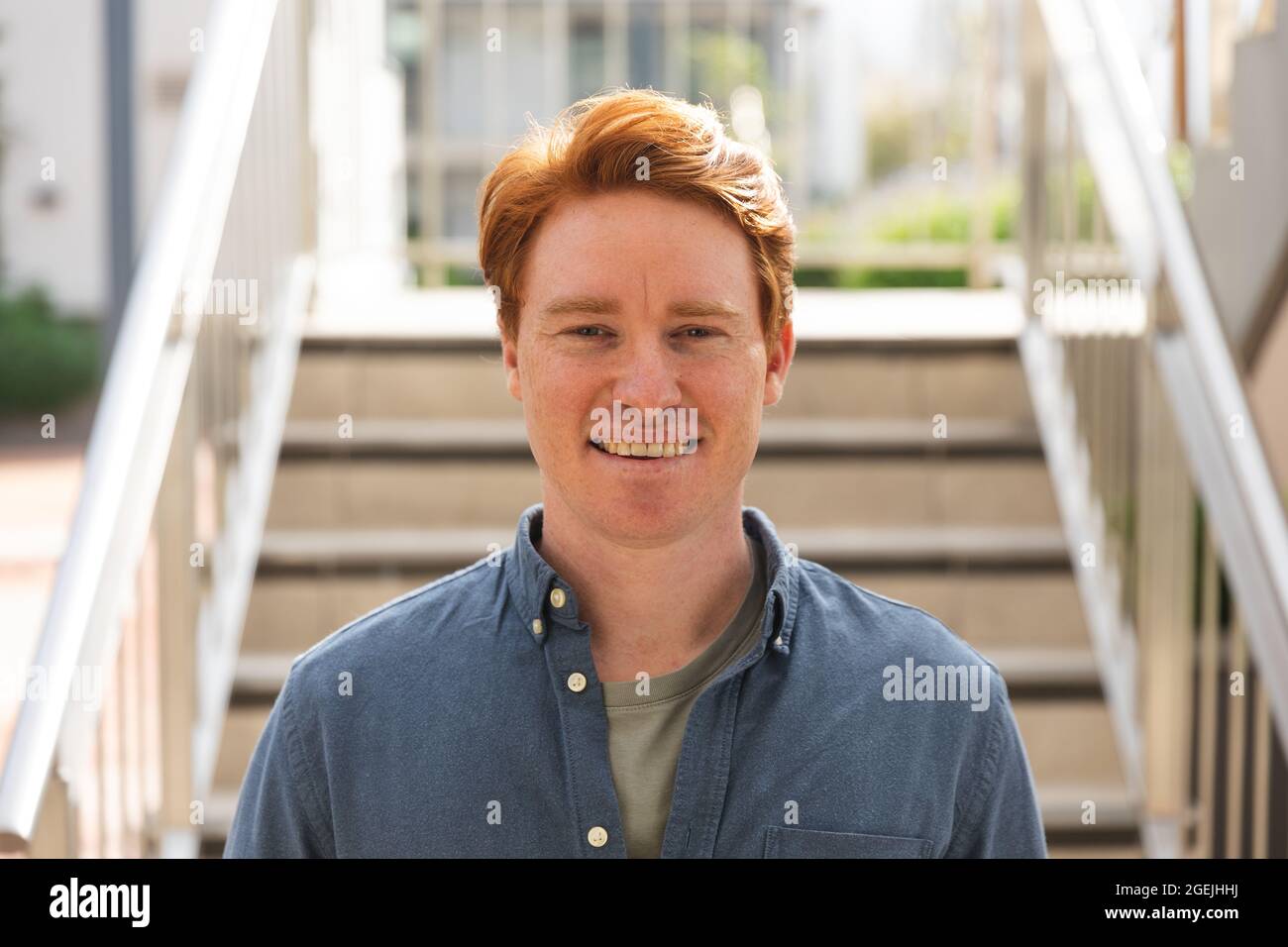 Closeup handsome male smiling hi-res stock photography and images - Alamy