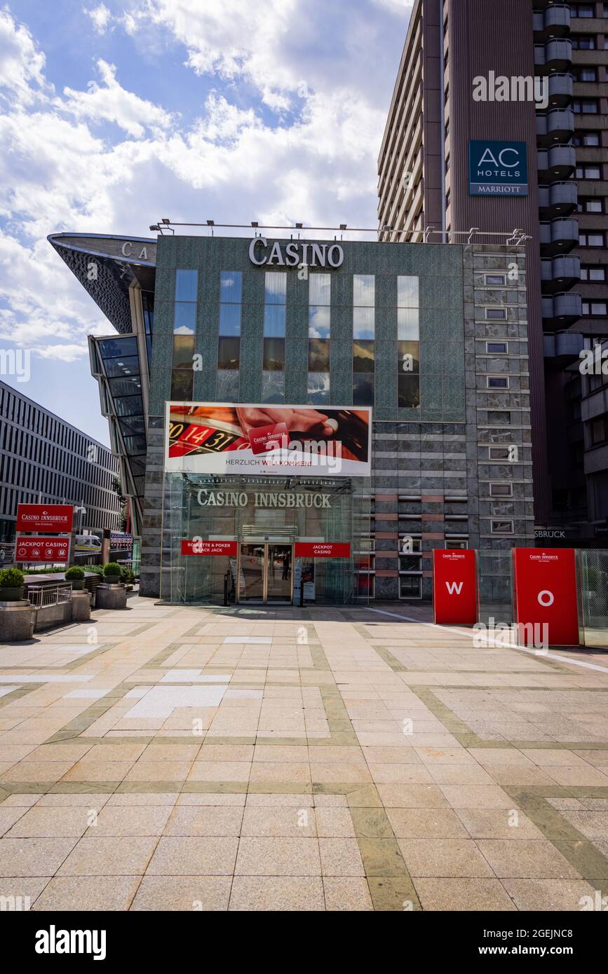 The Casino of Innsbruck in the heart of the city - INNSBRUCK, AUSTRIA, EUROPE - JULY 29, 2021 Stock Photo