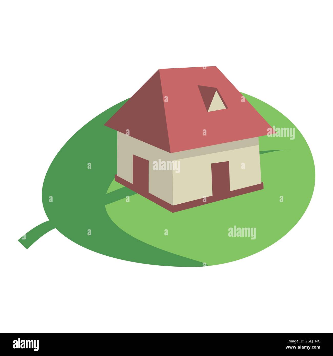 Green home Illustration Stock Vector