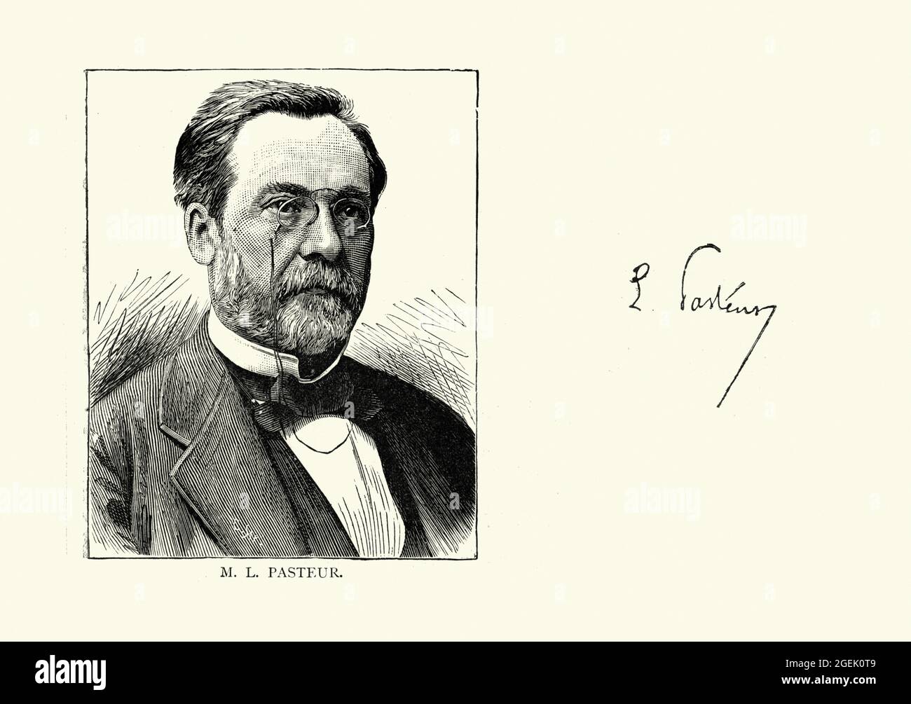 Louis Pasteur, French chemist and microbiologist renowned for his discoveries of the principles of vaccination, microbial fermentation, and pasteuriza Stock Photo