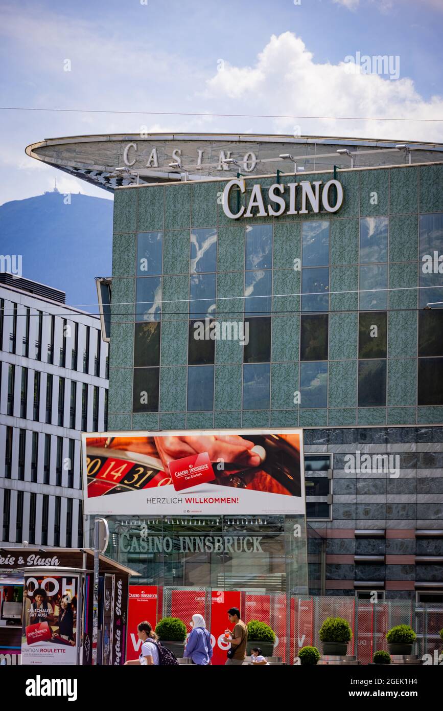 The Casino of Innsbruck in the heart of the city - INNSBRUCK, AUSTRIA, EUROPE - JULY 29, 2021 Stock Photo