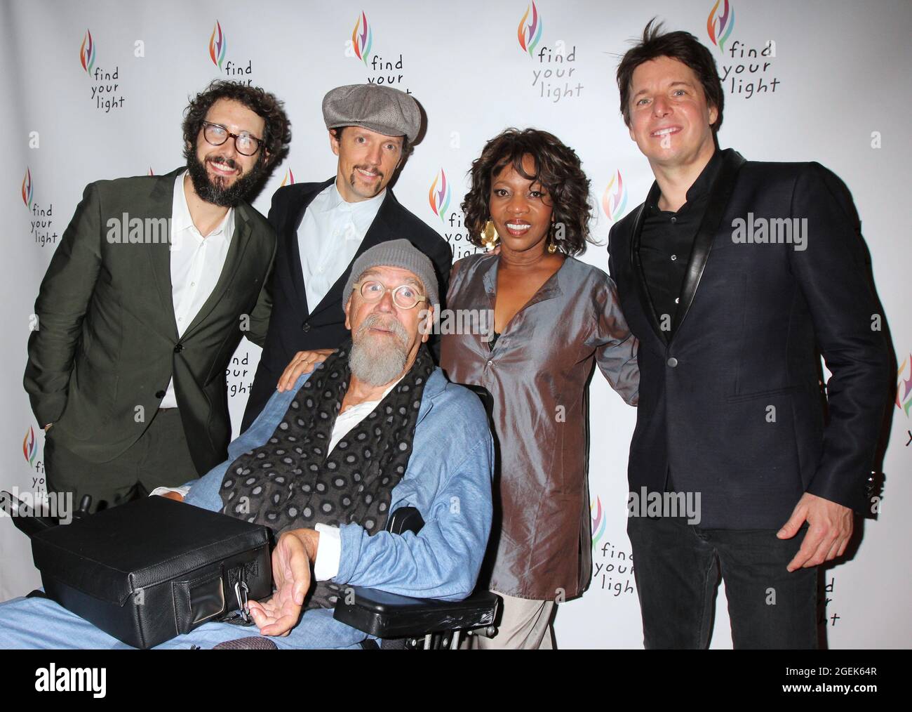 Josh Groban, Jason Mraz, Chuck Close, Alfre Woodard and Joshua Bell attend the Find Your Light Foundation Gala at City Winery in New York City on June 5, 2017.  Photo Credit: Henry McGee/MediaPunch Stock Photo