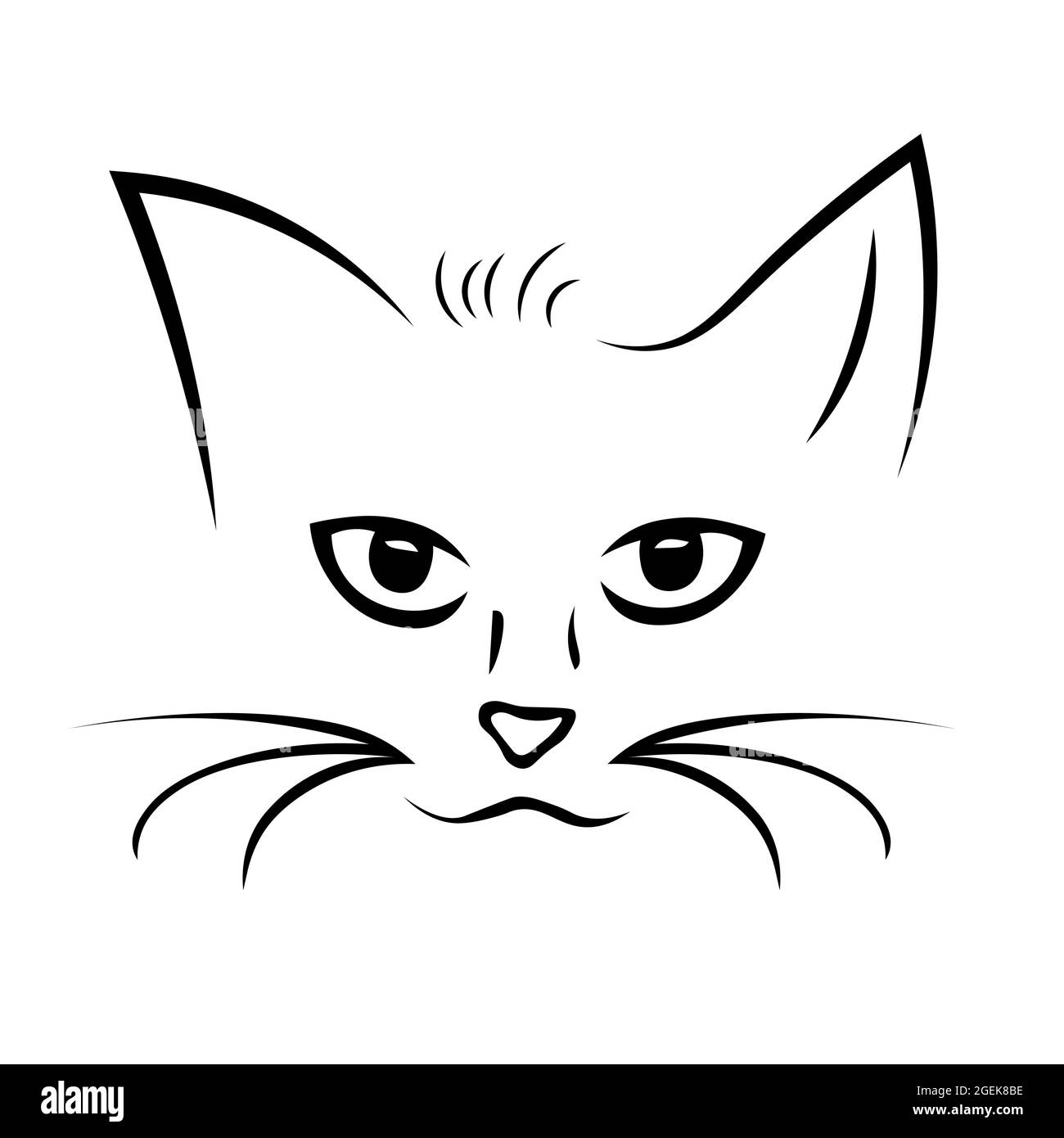 Black cat icon cute funny cartoon smiling Vector Image