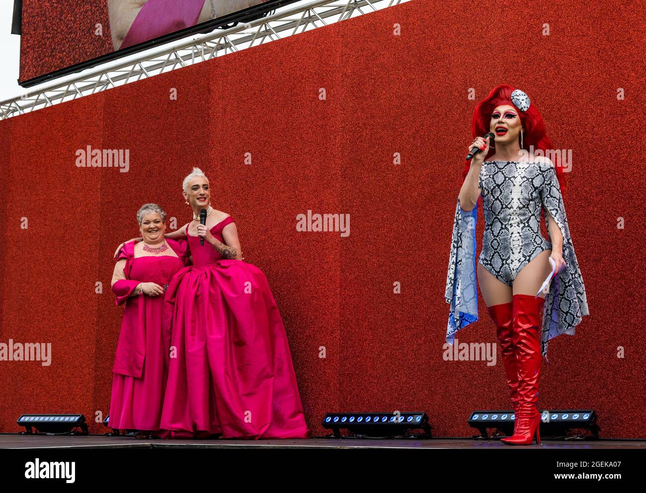 Edinburgh, Scotland, UK, 20 August 2021. Edinburgh International Film  Festival: a special performance ahead of the preview screening at Festival  Theatre of the Amazon musical movie 'Everybody's Talking about Jamie'.  Pictured: Jamie