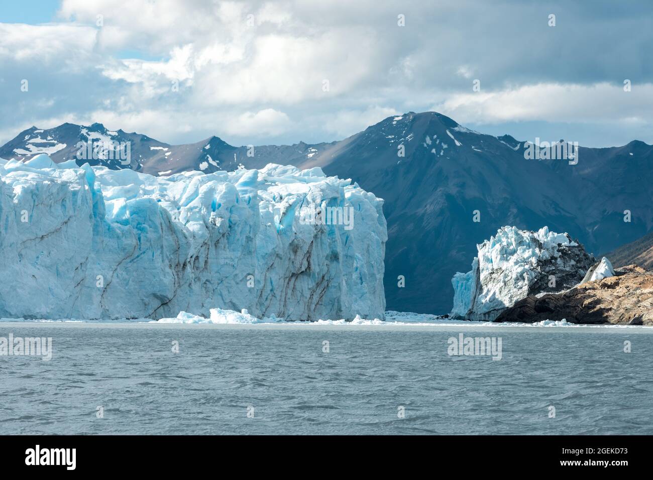 Side view of the Perito Moreno Glacier Stock Photo
