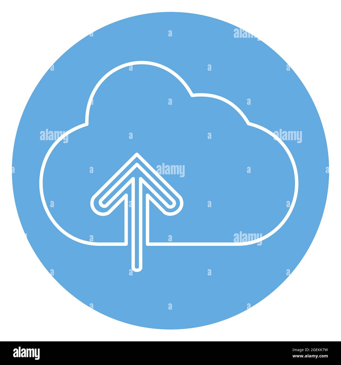 Icon Vector of Cloud with upward arrow - Blue Eyes Style - simple ...