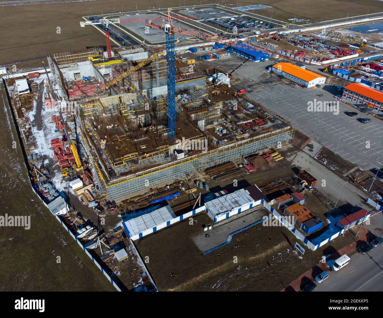Construction site from height drone hi-res stock photography and images ...