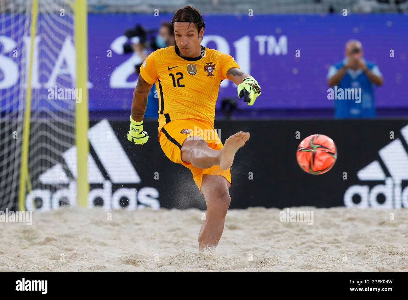 Moscow, Russia. 20th Aug, 2021. 20th August 2021; Luzhniki Stadium, Moscow, Russia: FIFA World Cup Beach Football tournament;  Elinton Andrade from Portugal, during the match between Portugal and Oman, for the 1st round of Group D Credit: Action Plus Sports Images/Alamy Live News Stock Photo
