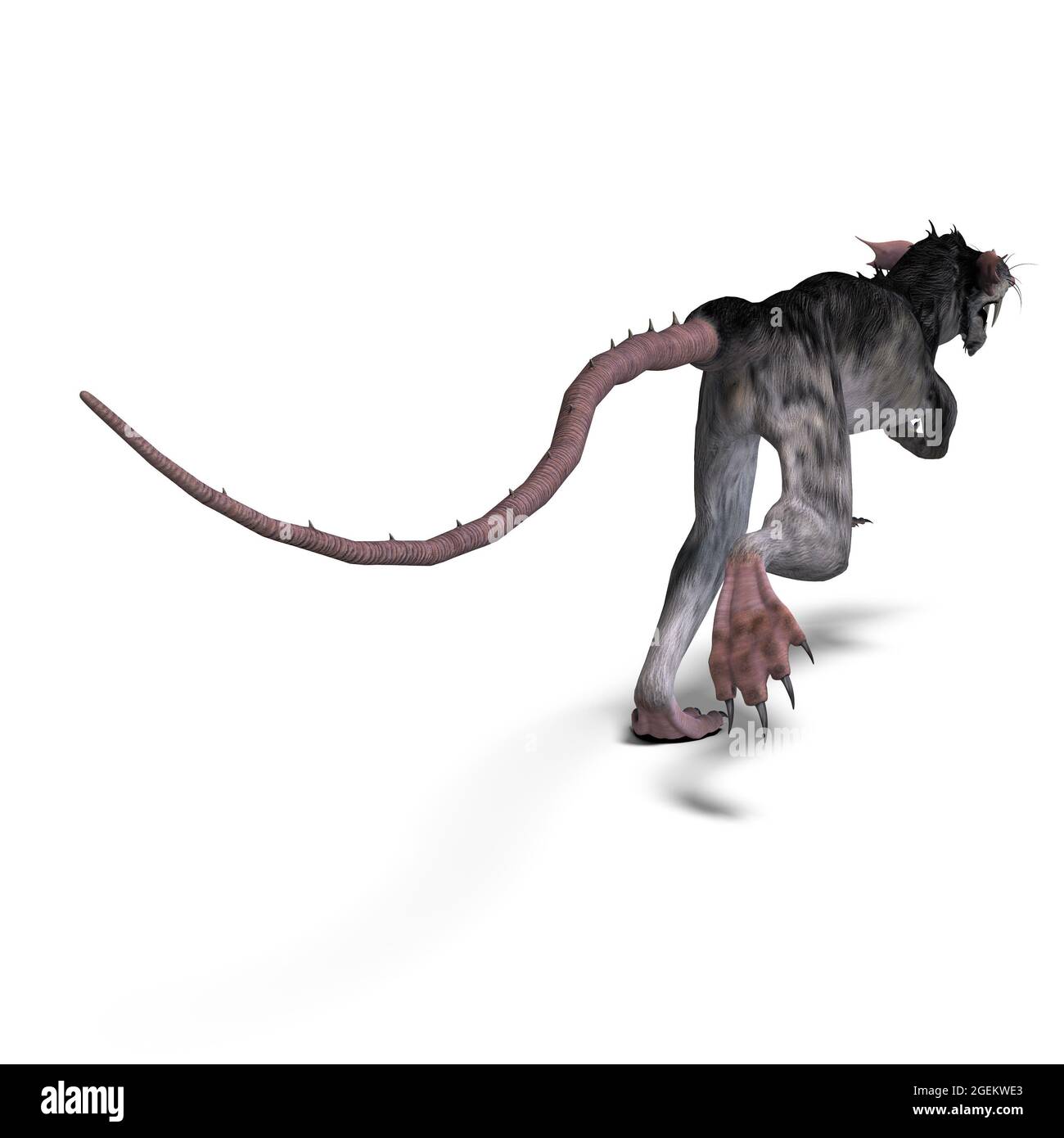 3d-illustration of an isolated giant monster rat creature Stock Photo