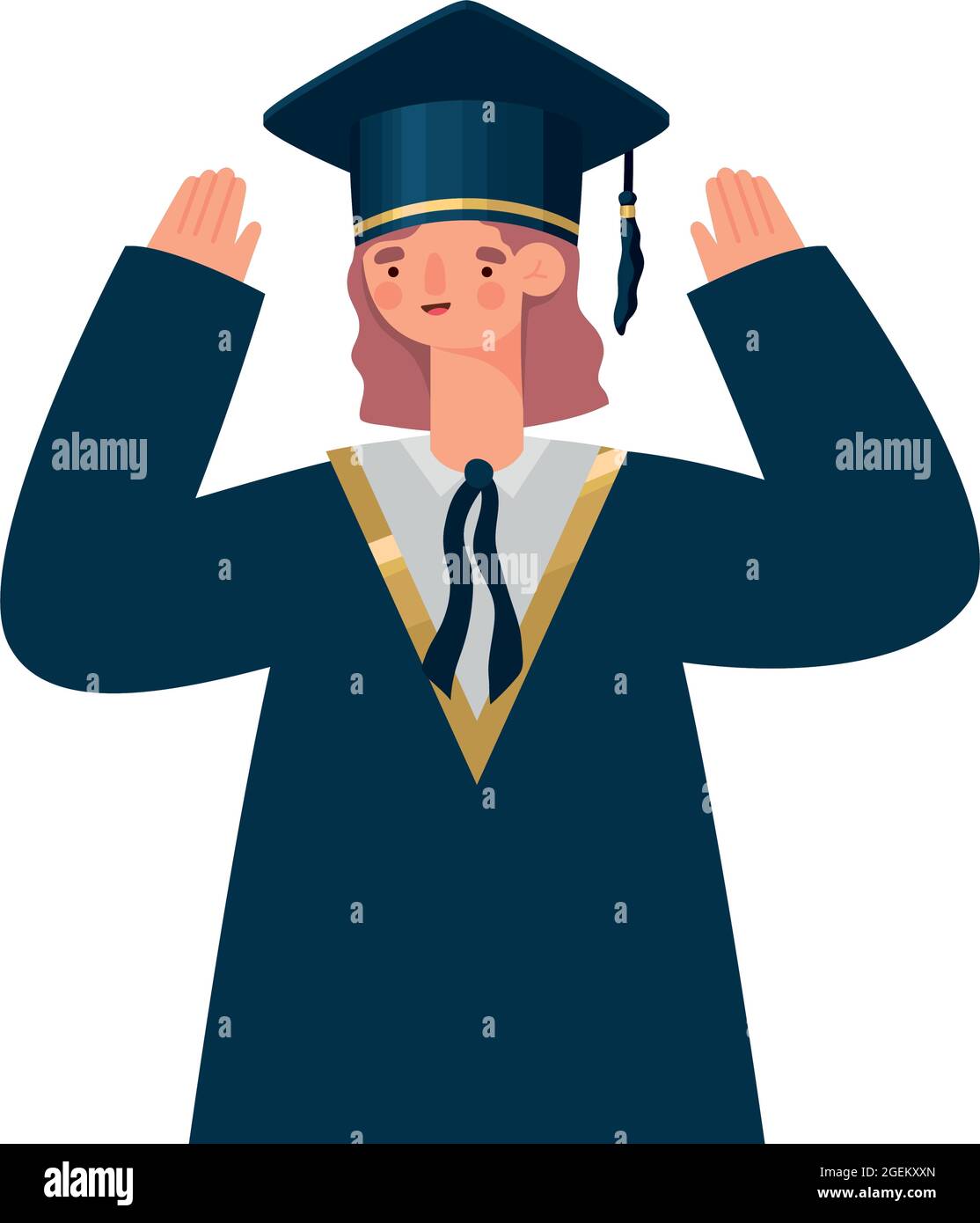 pretty female graduated Stock Vector Image & Art - Alamy