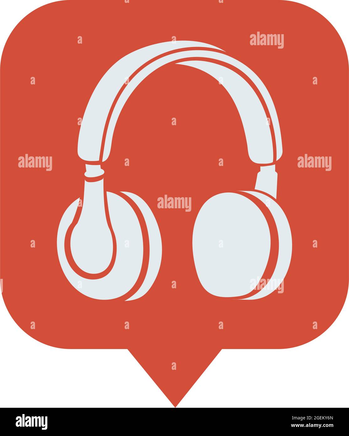 headphones shape design Stock Vector