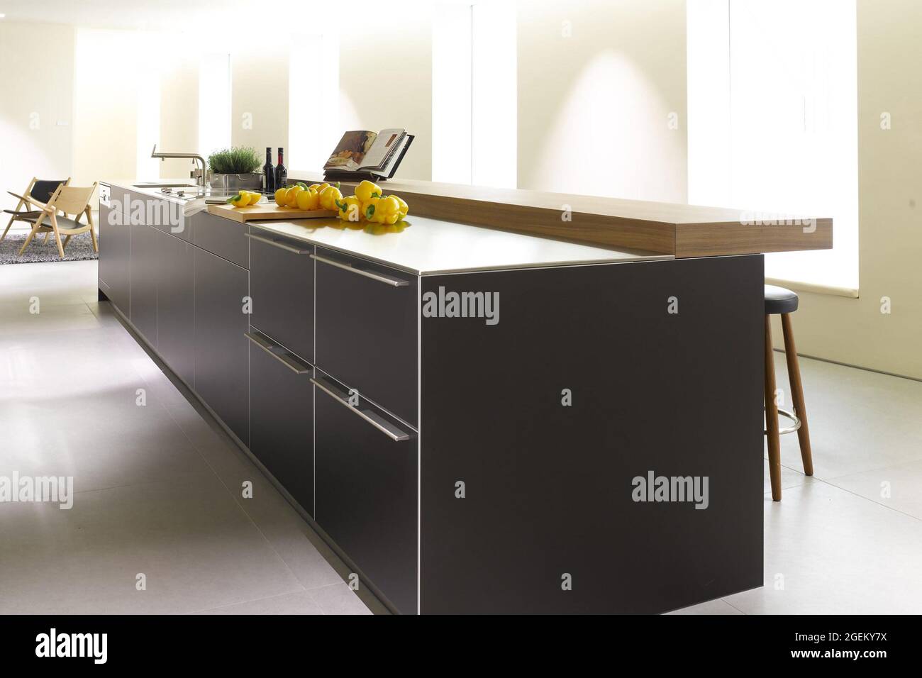 Modern luxury kitchen interior design in minimal style Stock Photo - Alamy
