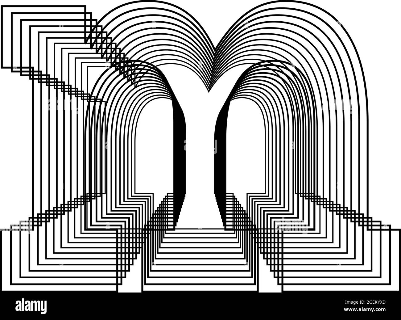Letter m line Stock Vector Images - Alamy