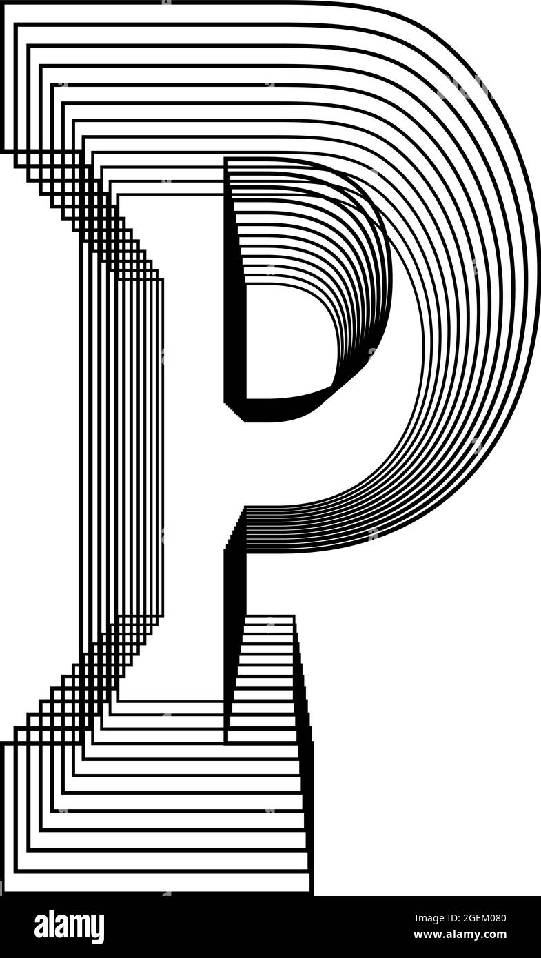 Letter p drawing Stock Vector Images - Alamy