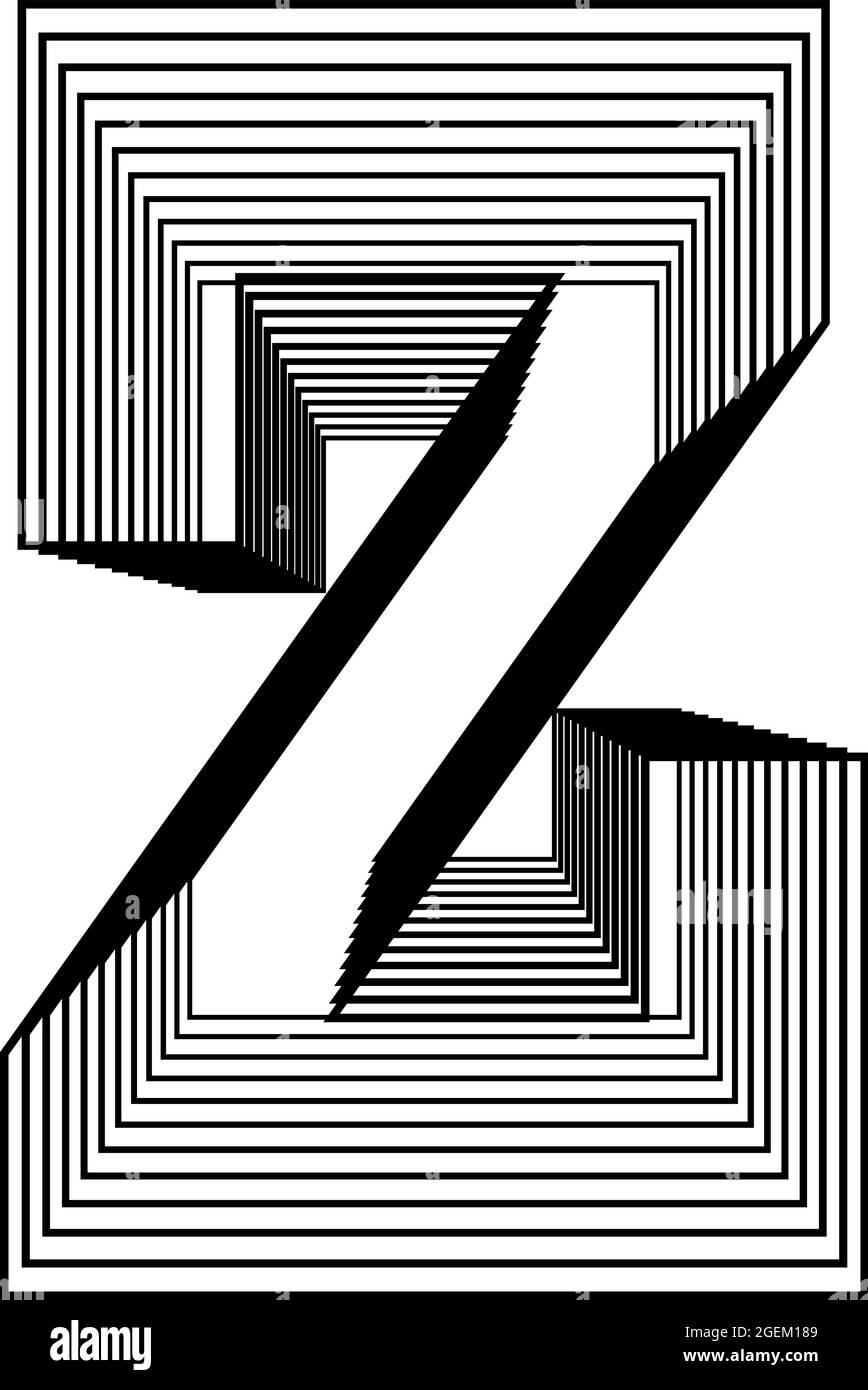 Letter z Line Logo Icon Design Vector Illustration Stock Vector Image
