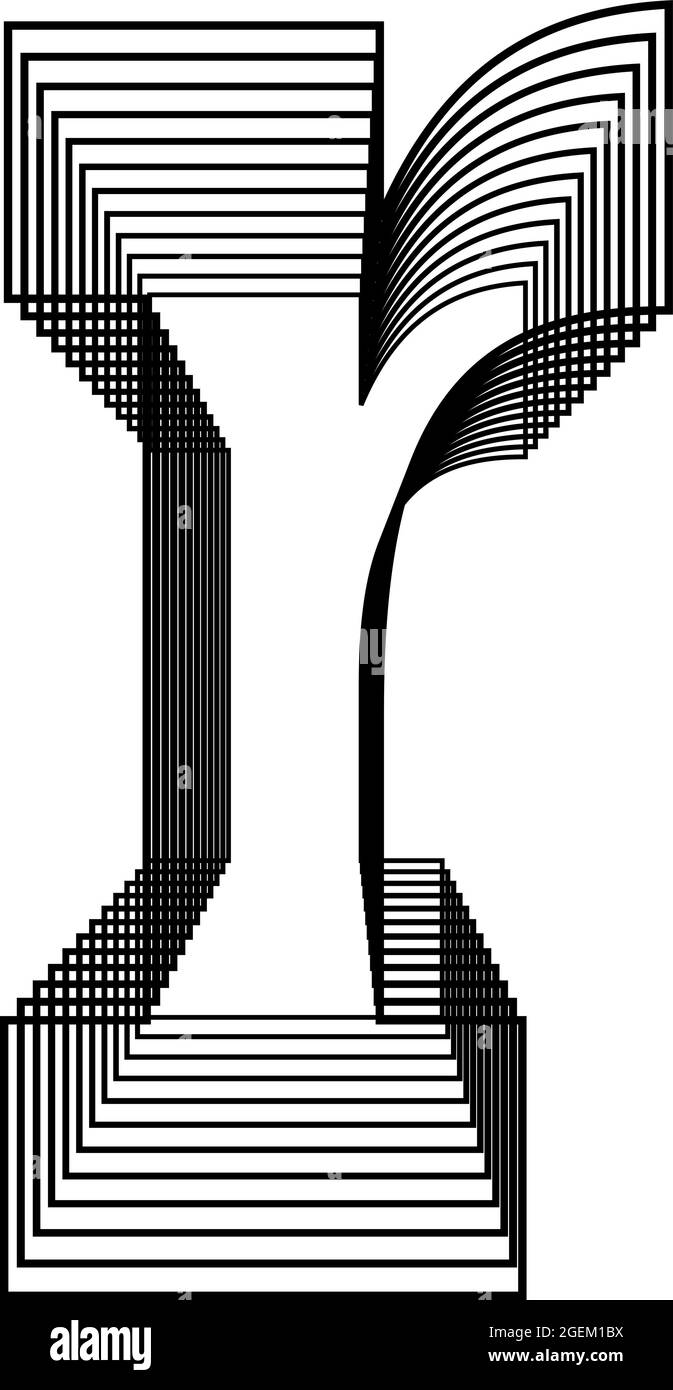 Letter r  Line Logo Icon Design - Vector Illustration Stock Vector