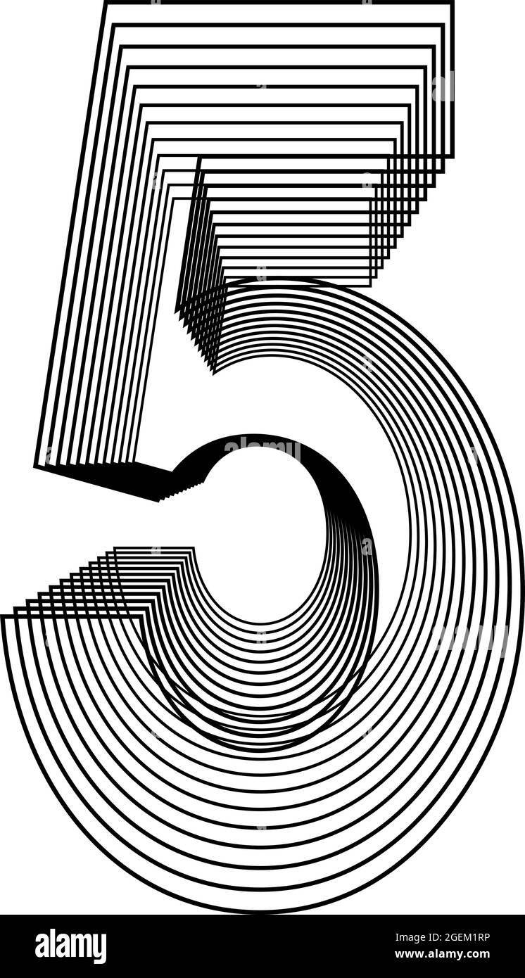 Number 5 logo Stock Vector Images - Alamy
