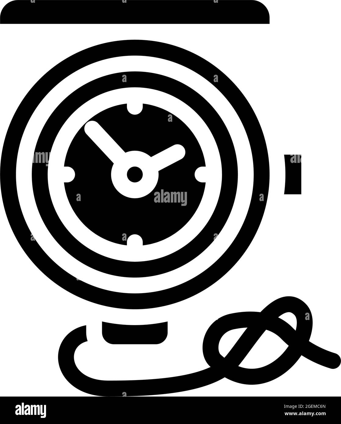 pocket clock glyph icon vector illustration Stock Vector Image & Art ...
