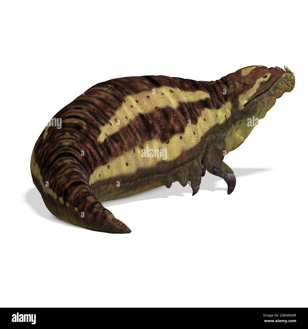 3D-illustration of a extinct dinosaur worm. isolated rendering object ...