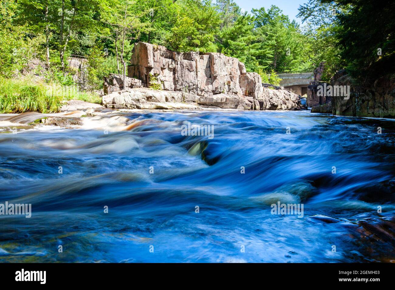Eau Claire River running through the Dells of the Eau Claire Park in