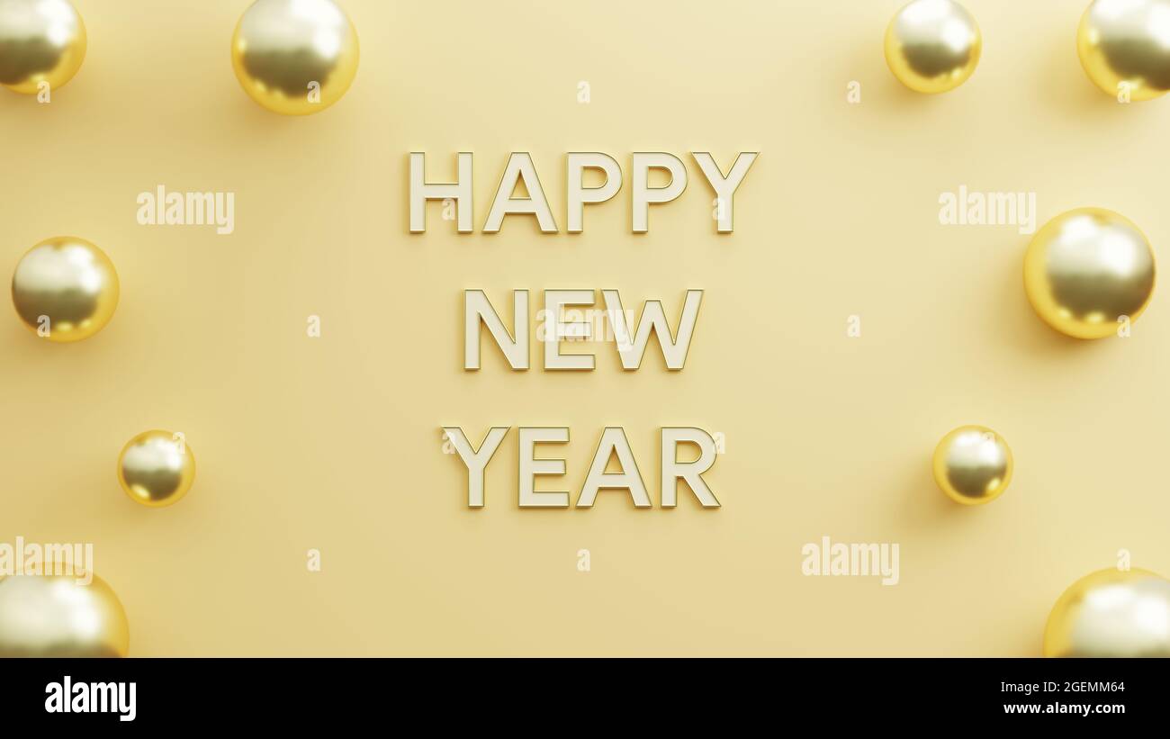 happy new year text with elegant background with realistic balloons ...