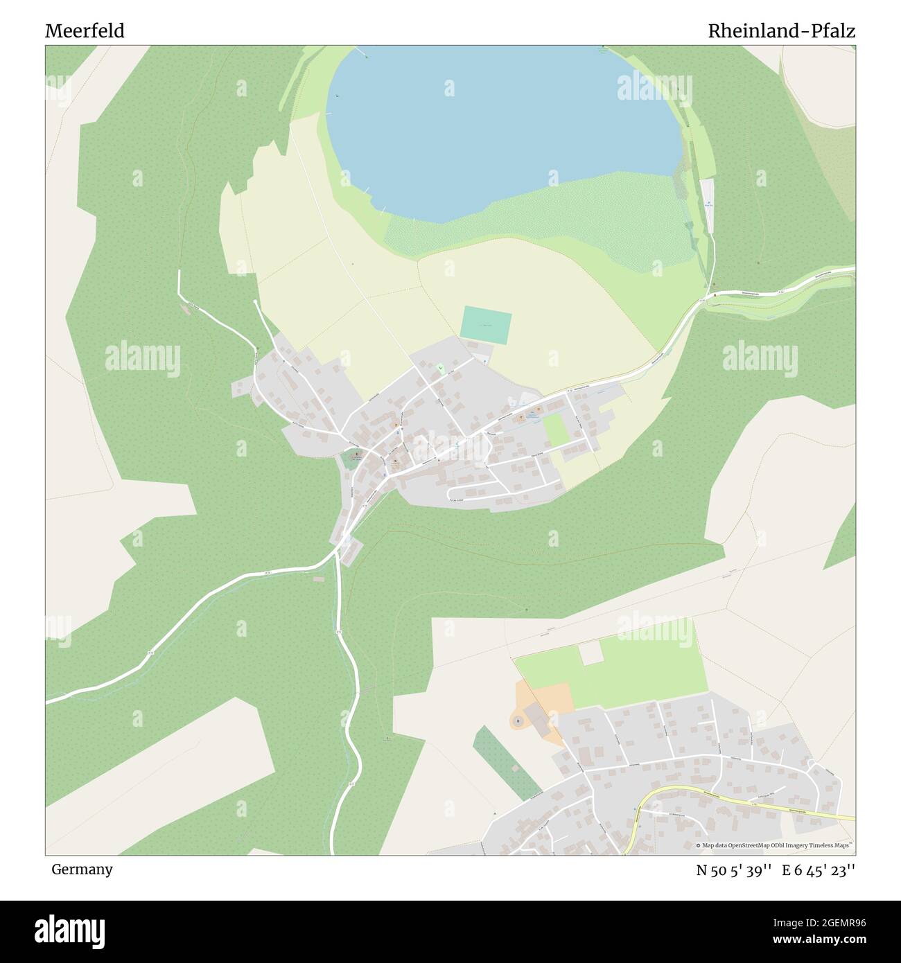 Meerfeld, Germany, Rheinland-Pfalz, N 50 5' 39'', E 6 45' 23'', map,  Timeless Map published in 2021. Travelers, explorers and adventurers like  Florence Nightingale, David Livingstone, Ernest Shackleton, Lewis and Clark  and