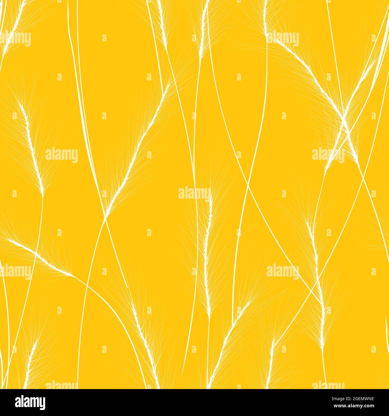 Wheat cereal ears seamless pattern, vector illustration Stock Vector
