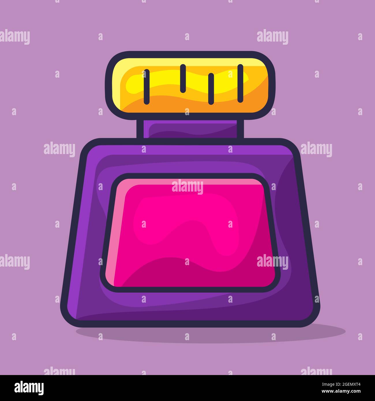 ink bottle isolated cartoon vector illustration in flat style Stock