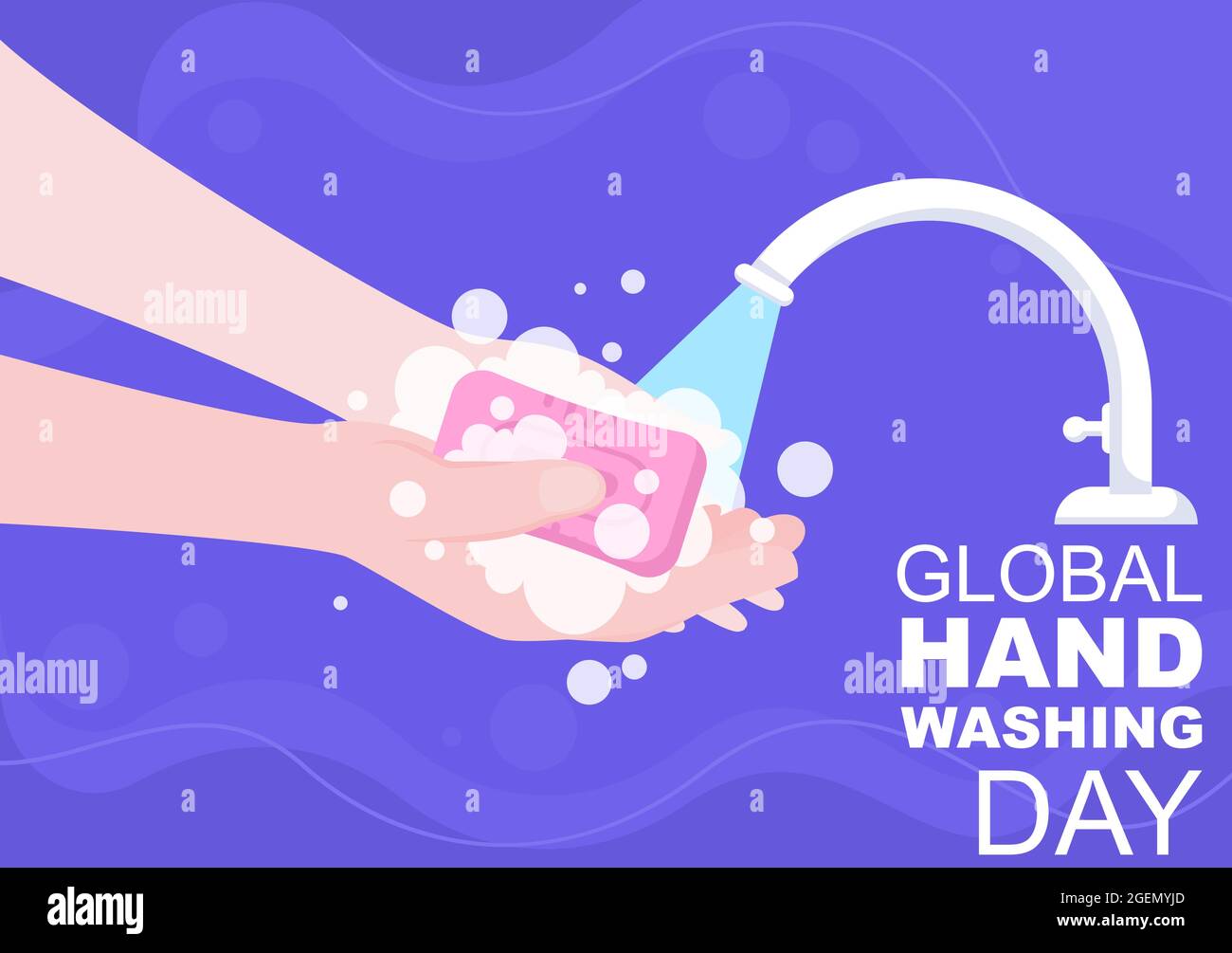 Washing Hands With Soap Water Bubbles For Prevent Corona Covid 19